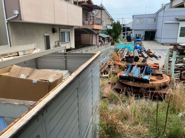 姫路市で金属屋根の解体